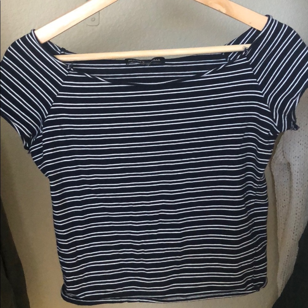 Off the shoulder striped top